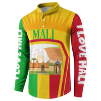 Mali Landmarks Button Sweatshirt Cultural Patterns & Famous Tourist Destinations