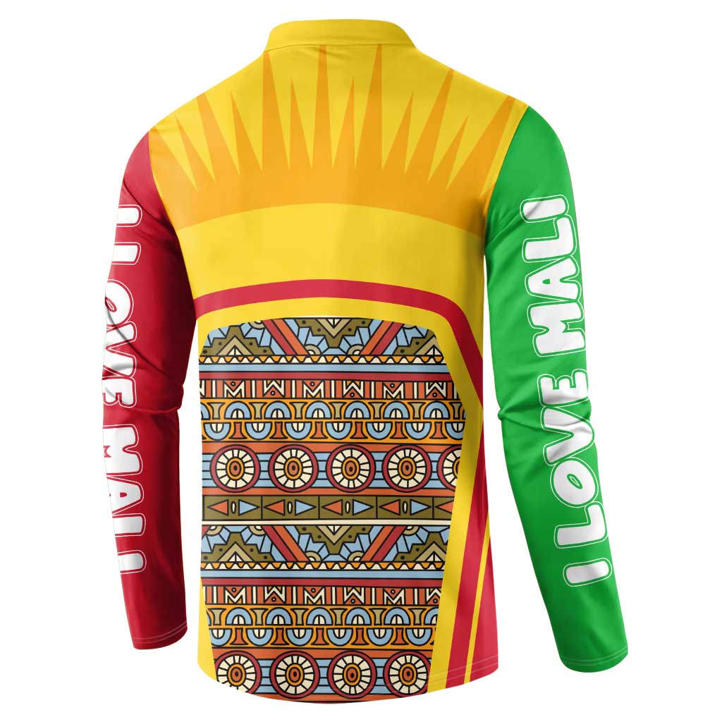 Mali Landmarks Button Sweatshirt Cultural Patterns & Famous Tourist Destinations