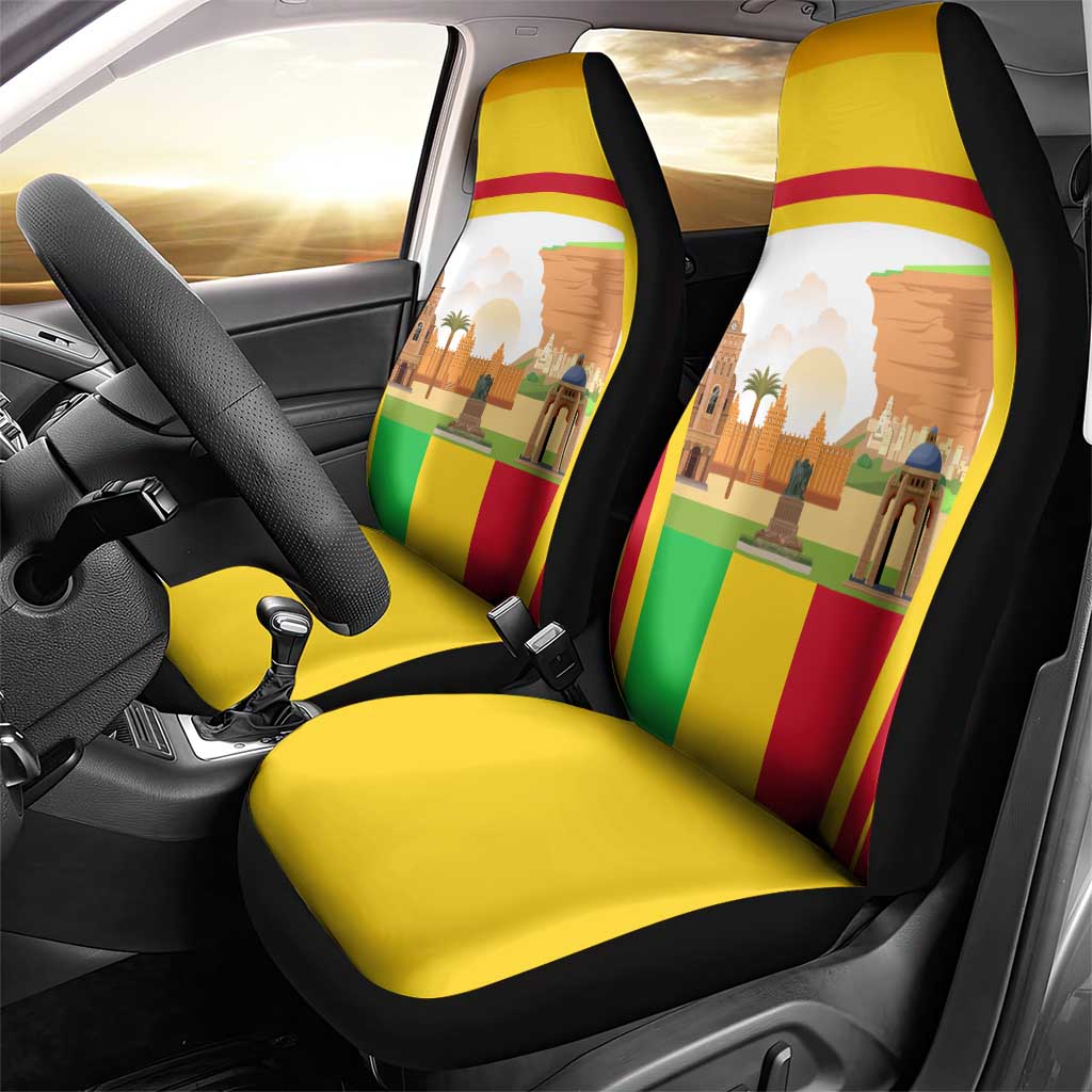 Mali Landmarks Car Seat Cover Cultural Patterns & Famous Tourist Destinations