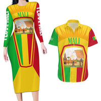 Mali Landmarks Couples Matching Long Sleeve Bodycon Dress and Hawaiian Shirt Cultural Patterns & Famous Tourist Destinations