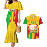 Mali Landmarks Couples Matching Mermaid Dress and Hawaiian Shirt Cultural Patterns & Famous Tourist Destinations