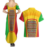 Mali Landmarks Couples Matching Summer Maxi Dress and Hawaiian Shirt Cultural Patterns & Famous Tourist Destinations
