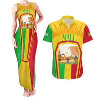 Mali Landmarks Couples Matching Tank Maxi Dress and Hawaiian Shirt Cultural Patterns & Famous Tourist Destinations