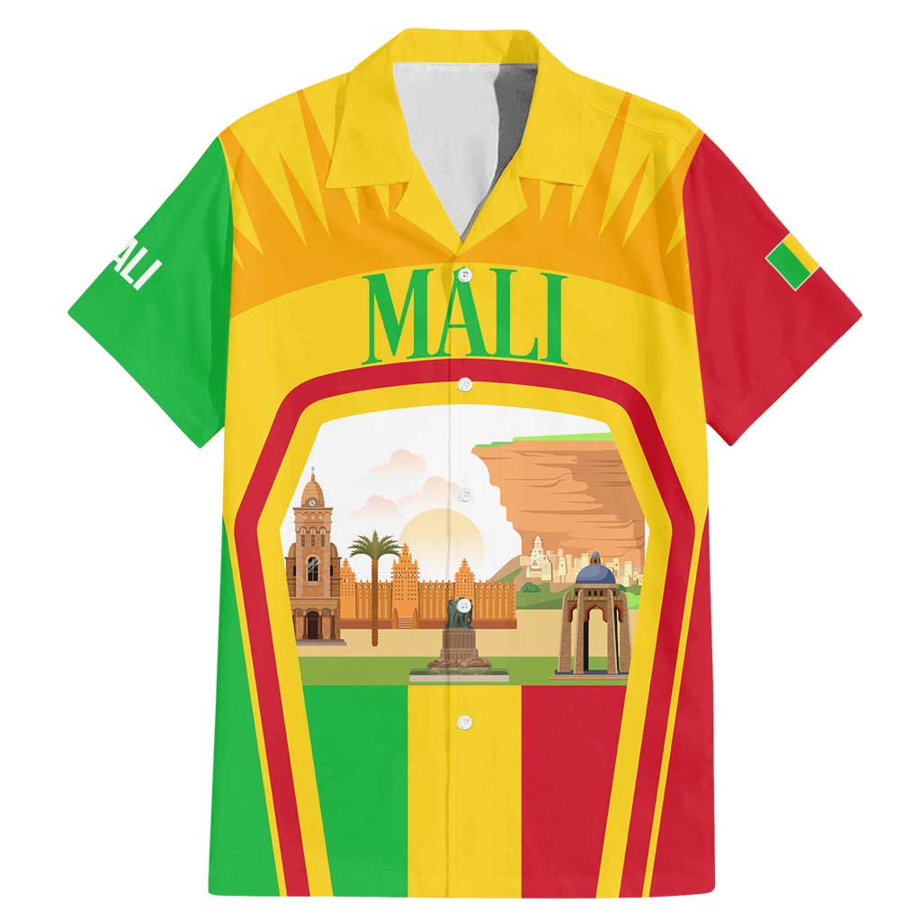 Mali Landmarks Family Matching Mermaid Dress and Hawaiian Shirt Cultural Patterns & Famous Tourist Destinations