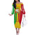 Mali Landmarks Family Matching Off The Shoulder Long Sleeve Dress and Hawaiian Shirt Cultural Patterns & Famous Tourist Destinations