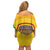 Mali Landmarks Family Matching Off Shoulder Short Dress and Hawaiian Shirt Cultural Patterns & Famous Tourist Destinations