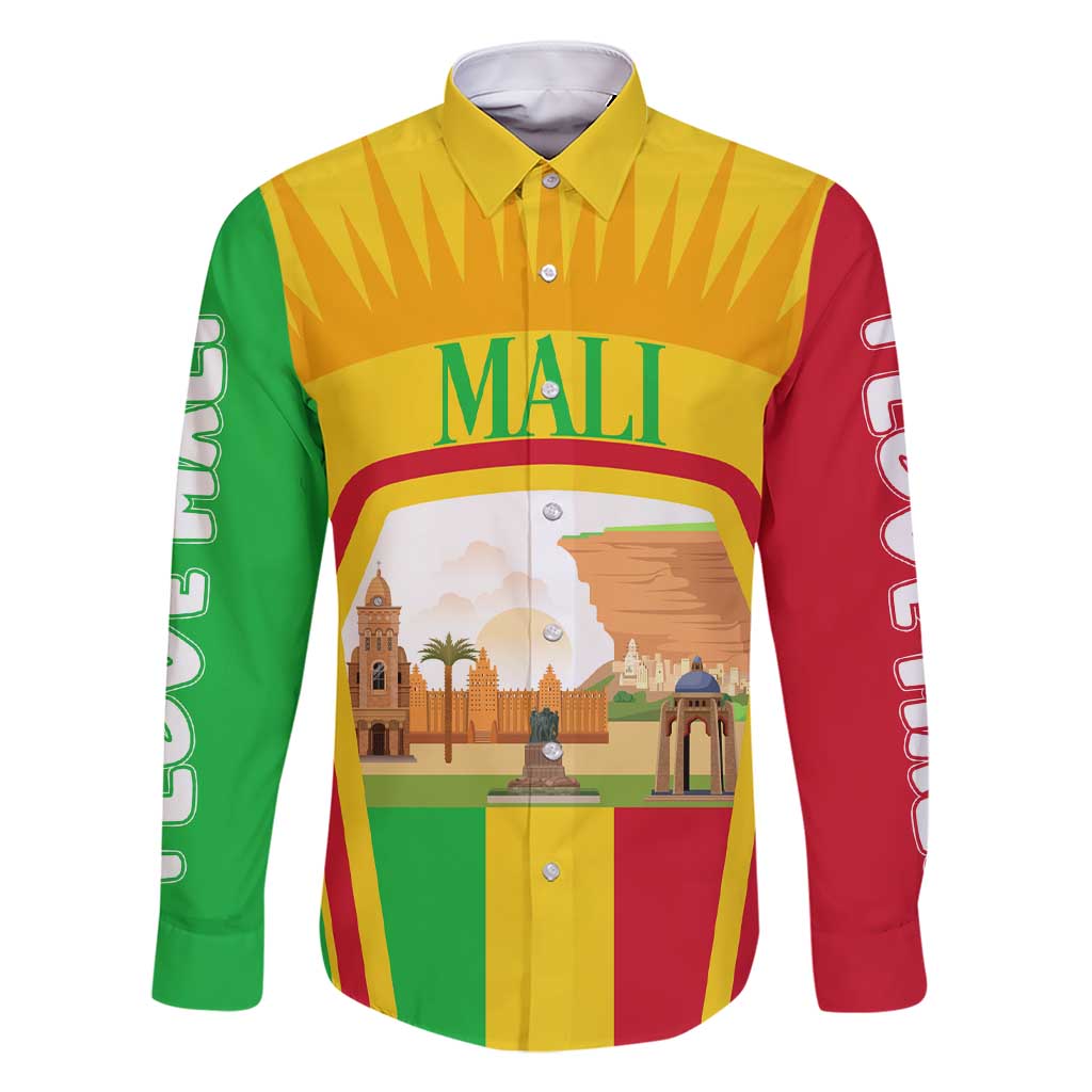 Mali Landmarks Family Matching Short Sleeve Bodycon Dress and Hawaiian Shirt Cultural Patterns & Famous Tourist Destinations