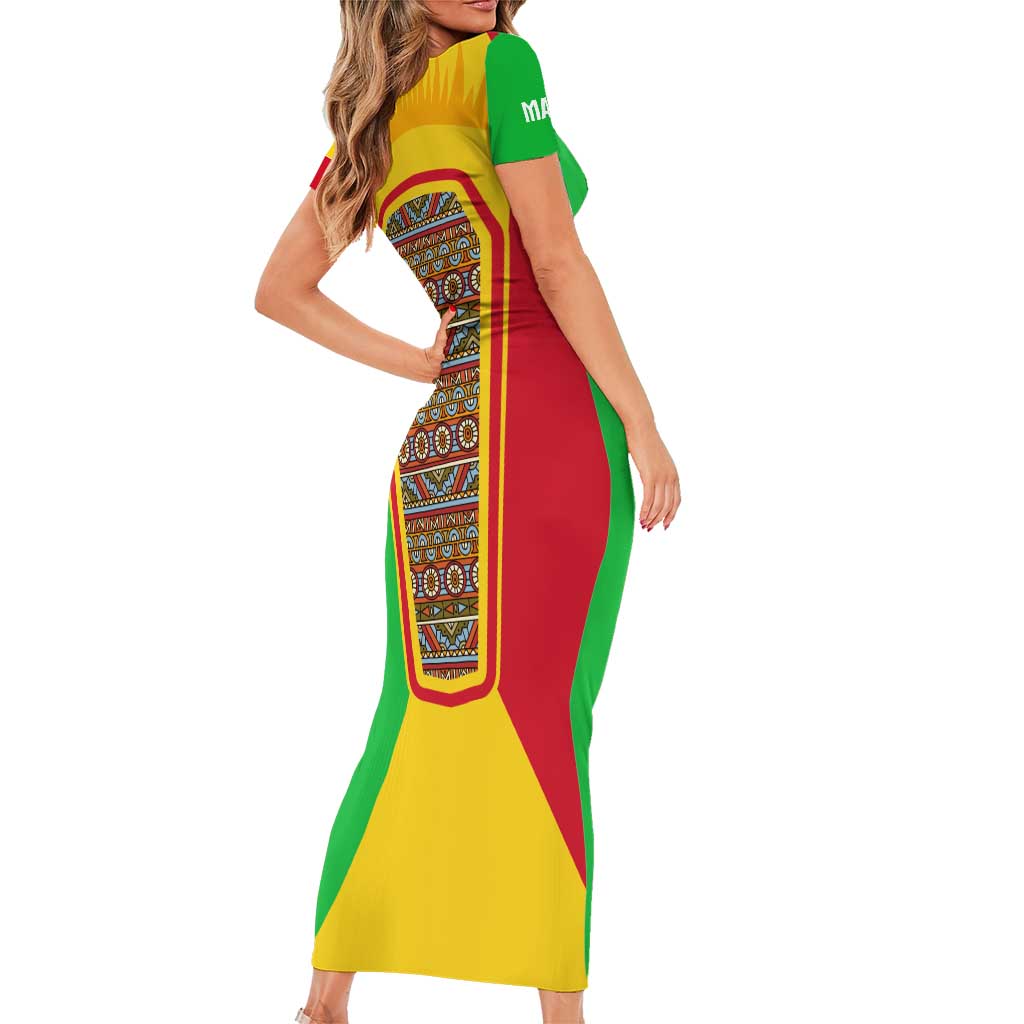 Mali Landmarks Family Matching Short Sleeve Bodycon Dress and Hawaiian Shirt Cultural Patterns & Famous Tourist Destinations