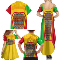 Mali Landmarks Family Matching Summer Maxi Dress and Hawaiian Shirt Cultural Patterns & Famous Tourist Destinations