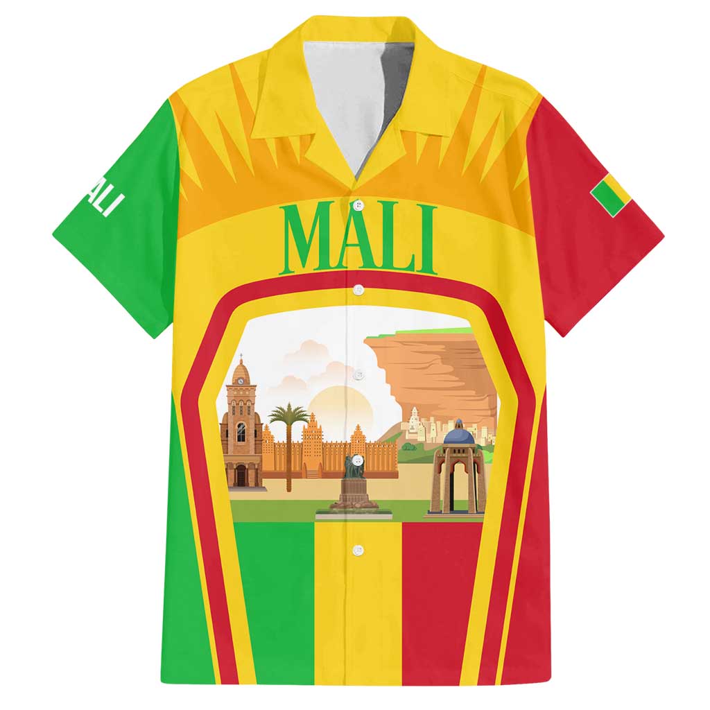 Mali Landmarks Family Matching Summer Maxi Dress and Hawaiian Shirt Cultural Patterns & Famous Tourist Destinations