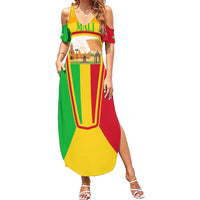 Mali Landmarks Family Matching Summer Maxi Dress and Hawaiian Shirt Cultural Patterns & Famous Tourist Destinations