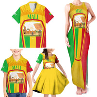 Mali Landmarks Family Matching Tank Maxi Dress and Hawaiian Shirt Cultural Patterns & Famous Tourist Destinations