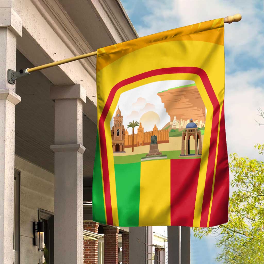 Mali Landmarks Garden Flag Cultural Patterns & Famous Tourist Destinations