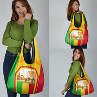 Mali Landmarks Grocery Bag Cultural Patterns & Famous Tourist Destinations