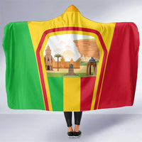 Mali Landmarks Hooded Blanket Cultural Patterns & Famous Tourist Destinations