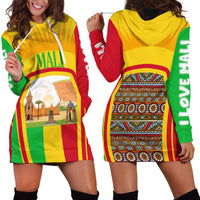Mali Landmarks Hoodie Dress Cultural Patterns & Famous Tourist Destinations