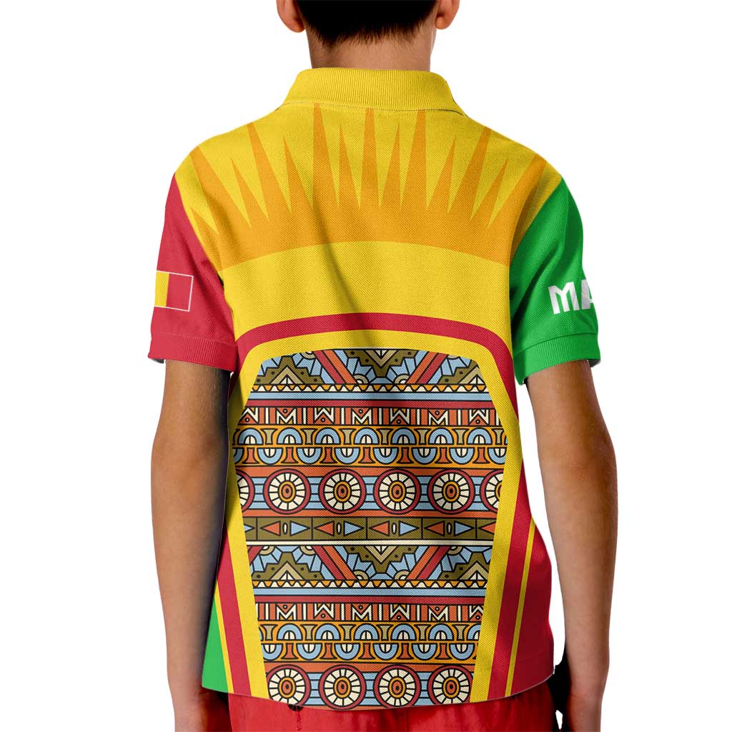 Mali Landmarks Kid Polo Shirt Cultural Patterns & Famous Tourist Destinations