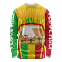 Mali Landmarks Long Sleeve Shirt Cultural Patterns & Famous Tourist Destinations