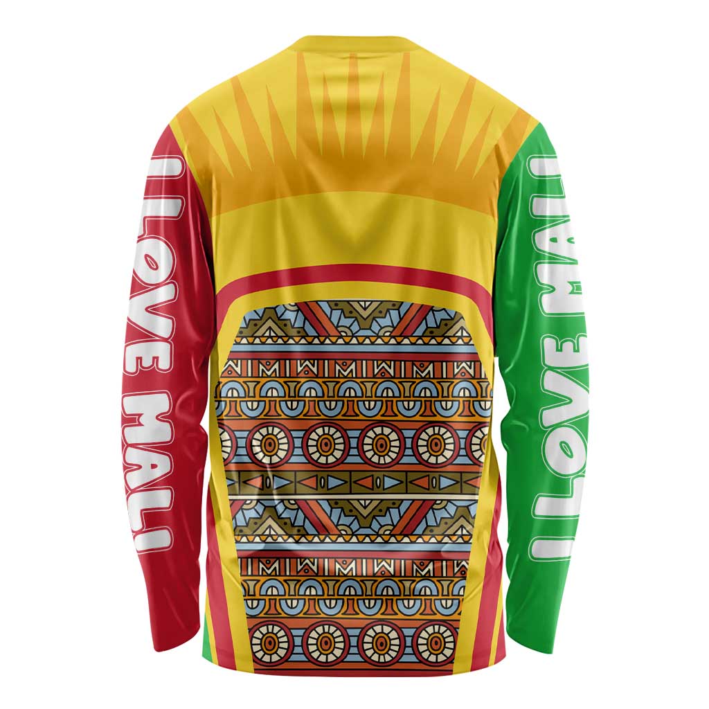 Mali Landmarks Long Sleeve Shirt Cultural Patterns & Famous Tourist Destinations