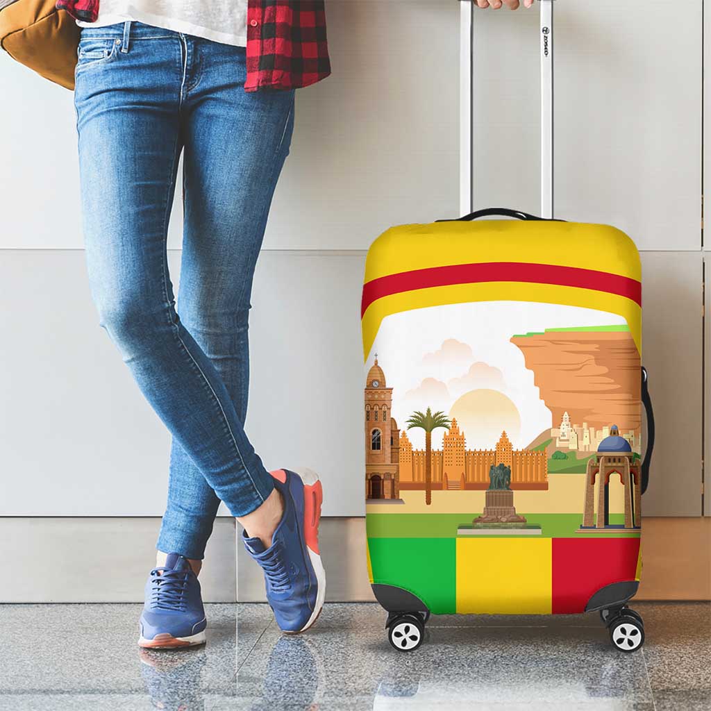 Mali Landmarks Luggage Cover Cultural Patterns & Famous Tourist Destinations