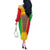 Mali Landmarks Off The Shoulder Long Sleeve Dress Cultural Patterns & Famous Tourist Destinations
