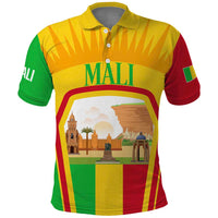 Mali Landmarks Polo Shirt Cultural Patterns & Famous Tourist Destinations