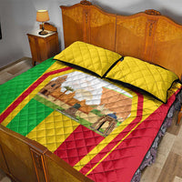 Mali Landmarks Quilt Bed Set Cultural Patterns & Famous Tourist Destinations