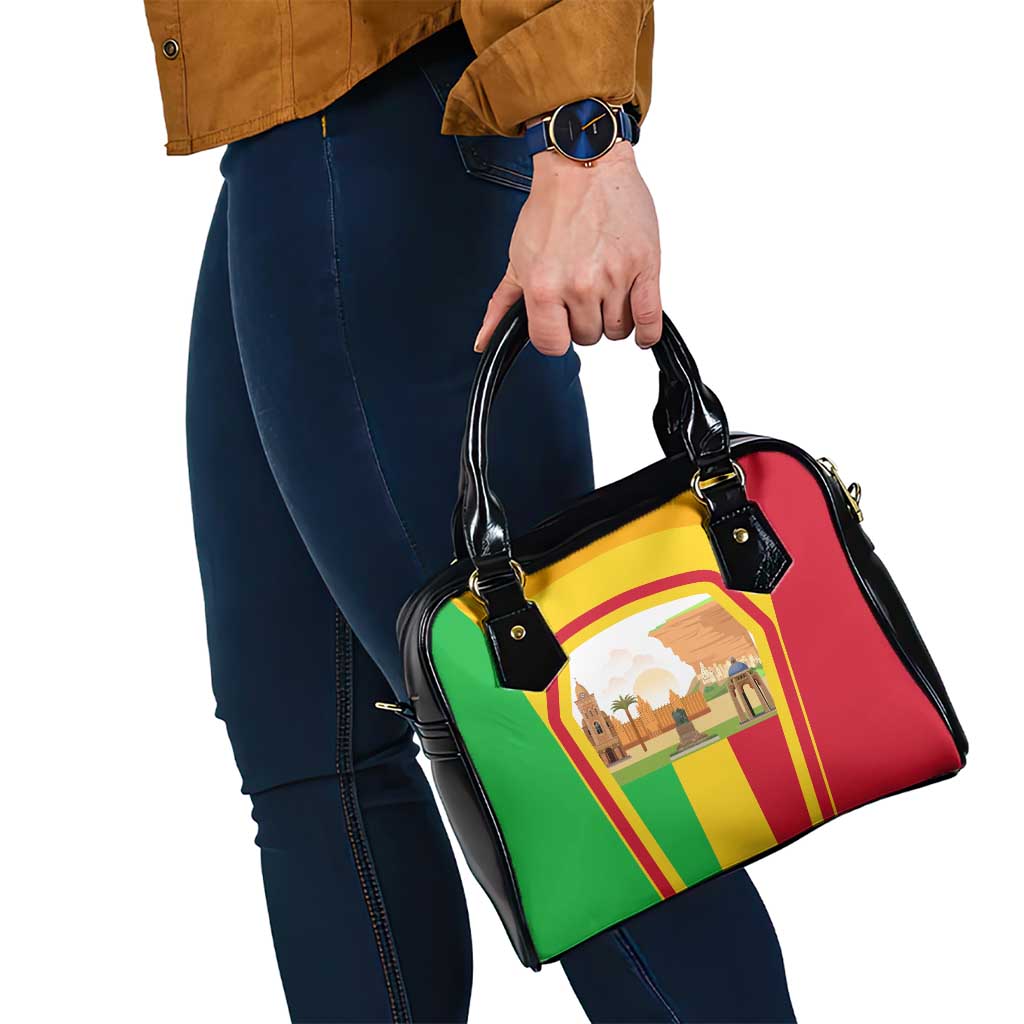 Mali Landmarks Shoulder Handbag Cultural Patterns & Famous Tourist Destinations