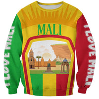 Mali Landmarks Sweatshirt Cultural Patterns & Famous Tourist Destinations