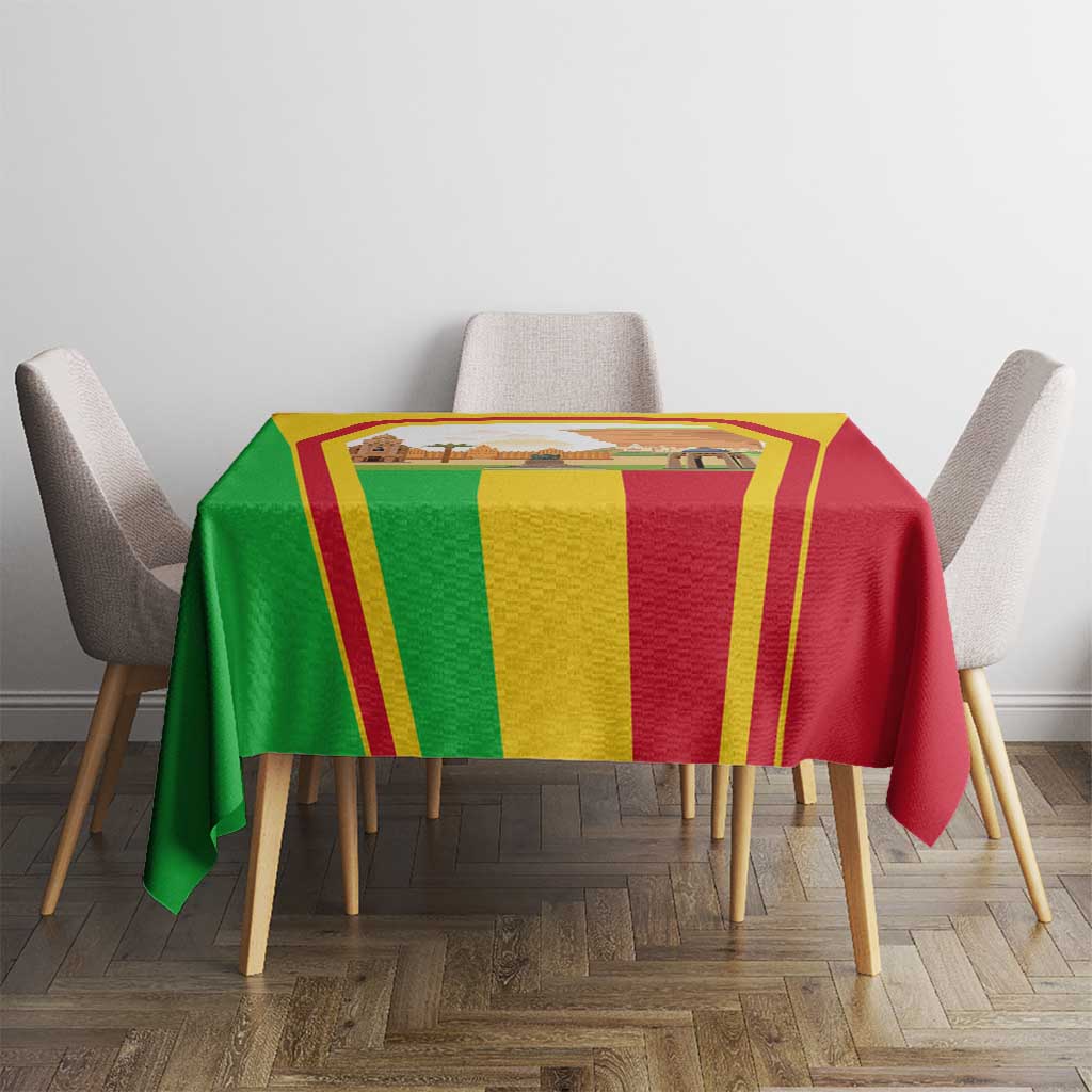 Mali Landmarks Tablecloth Cultural Patterns & Famous Tourist Destinations