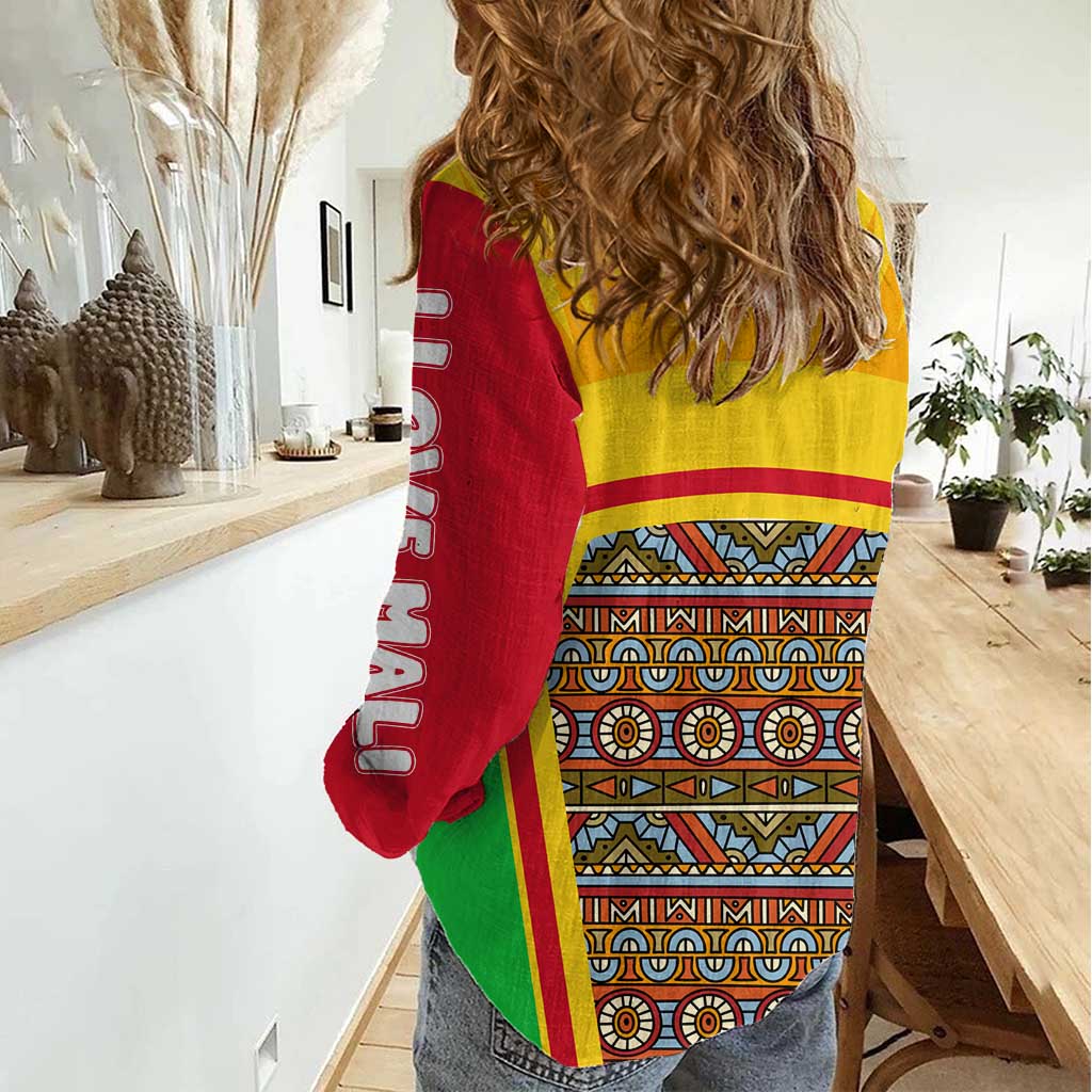 Mali Landmarks Women Casual Shirt Cultural Patterns & Famous Tourist Destinations