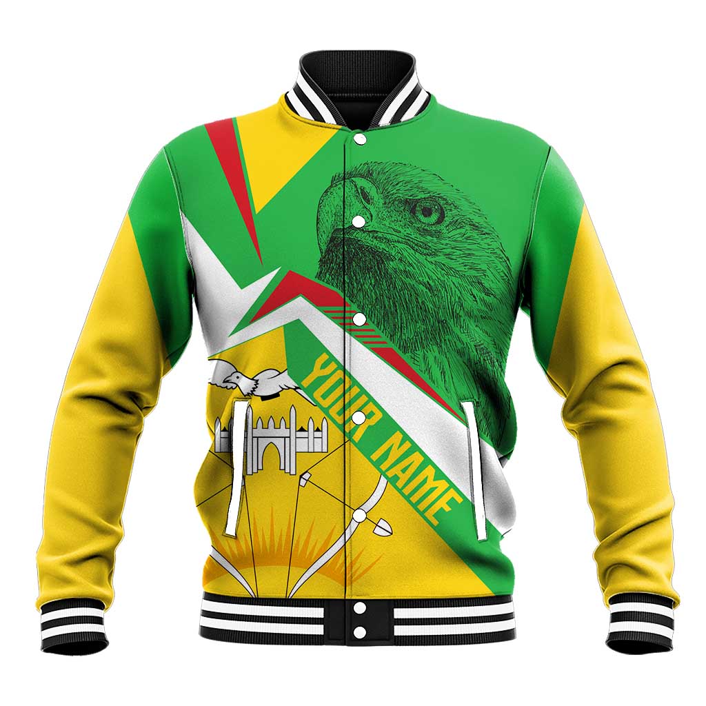 Mali Vulture Baseball Jacket National Emblem Details & Traditional Patterns