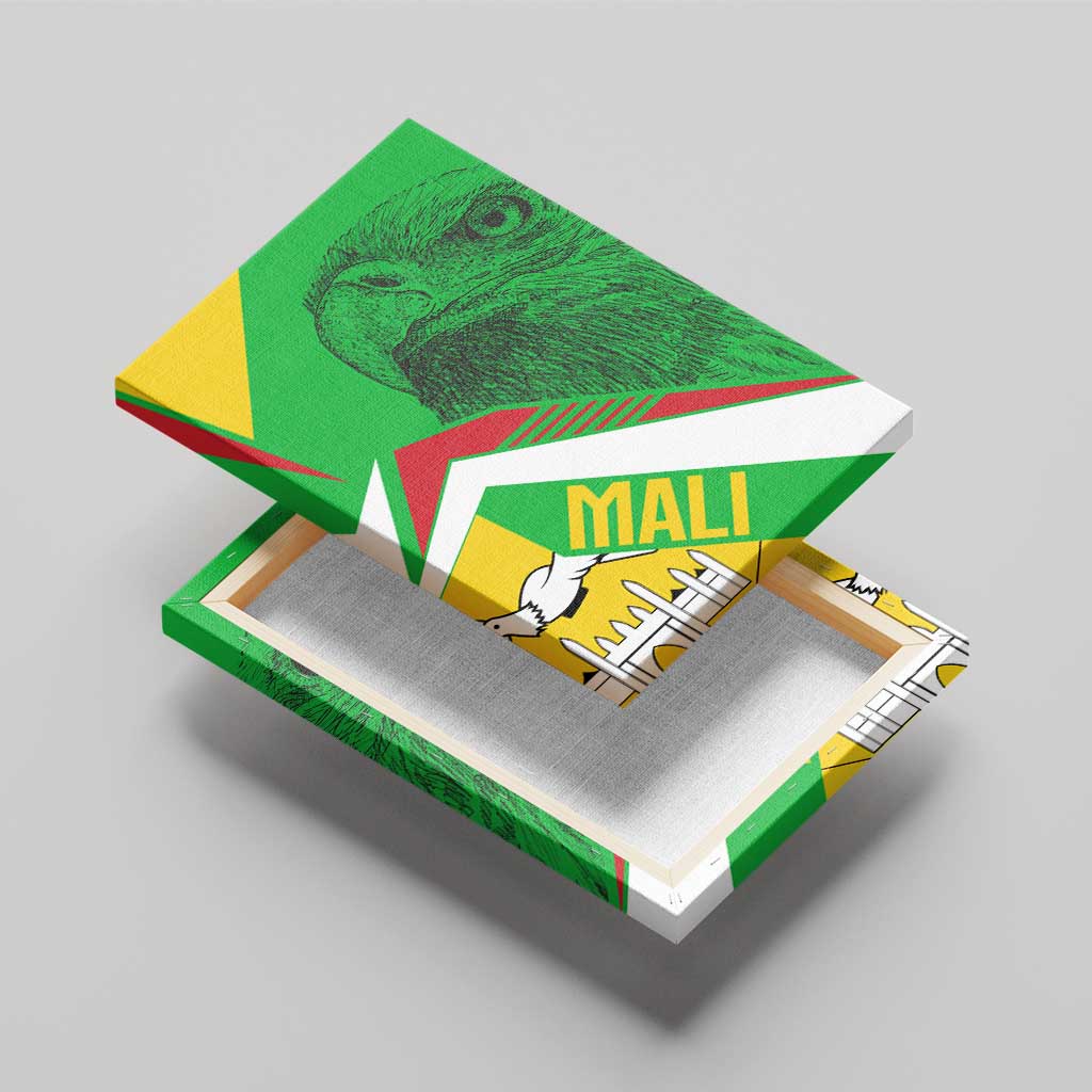 Mali Vulture Canvas Wall Art National Emblem Details & Traditional Patterns