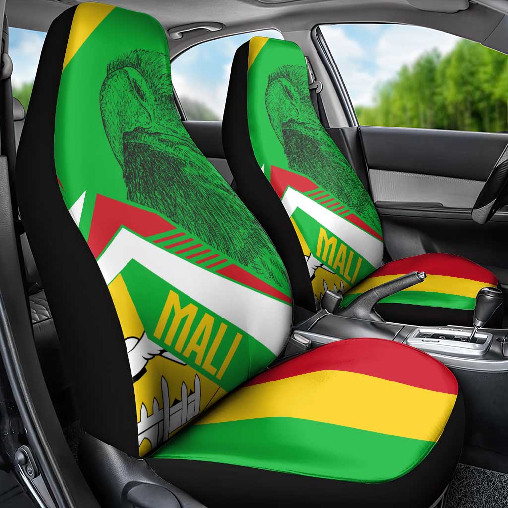 Mali Vulture Car Seat Cover National Emblem Details & Traditional Patterns