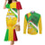 Mali Vulture Couples Matching Mermaid Dress and Long Sleeve Button Shirt National Emblem Details & Traditional Patterns