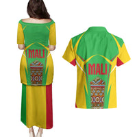 Mali Vulture Couples Matching Puletasi and Hawaiian Shirt National Emblem Details & Traditional Patterns