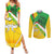 Mali Vulture Couples Matching Summer Maxi Dress and Long Sleeve Button Shirt National Emblem Details & Traditional Patterns