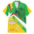 Mali Vulture Family Matching Off Shoulder Maxi Dress and Hawaiian Shirt National Emblem Details & Traditional Patterns