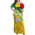 Mali Vulture Family Matching Off Shoulder Maxi Dress and Hawaiian Shirt National Emblem Details & Traditional Patterns