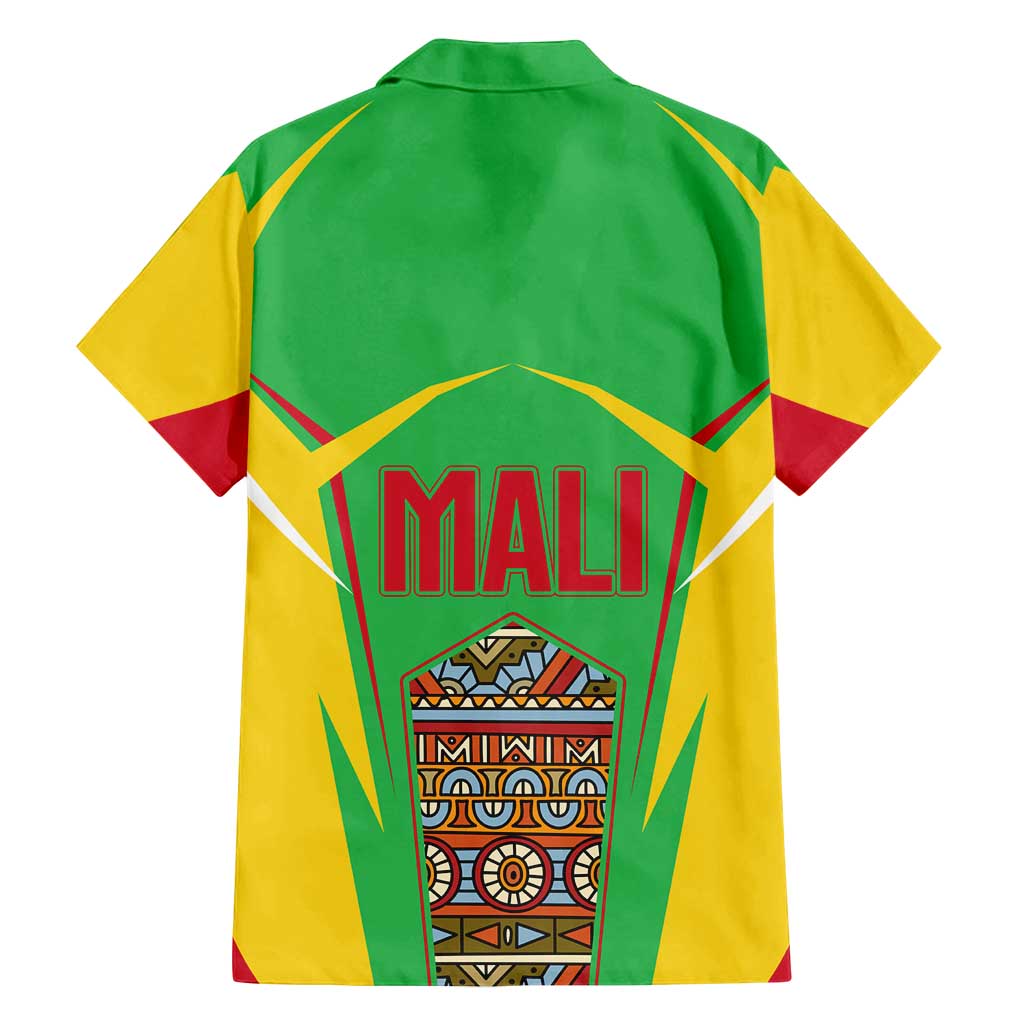 Mali Vulture Family Matching Off Shoulder Short Dress and Hawaiian Shirt National Emblem Details & Traditional Patterns