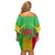 Mali Vulture Family Matching Off Shoulder Short Dress and Hawaiian Shirt National Emblem Details & Traditional Patterns