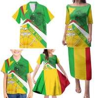 Mali Vulture Family Matching Puletasi and Hawaiian Shirt National Emblem Details & Traditional Patterns