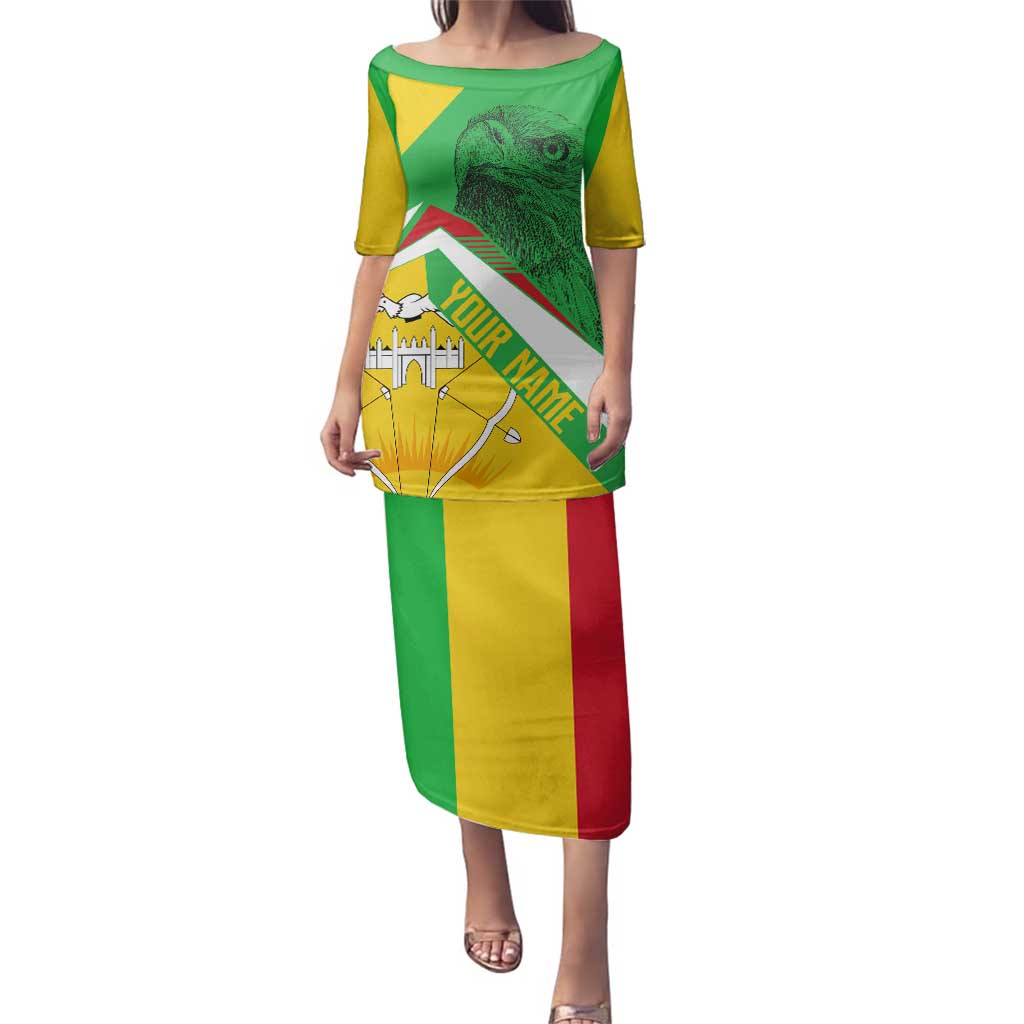 Mali Vulture Family Matching Puletasi and Hawaiian Shirt National Emblem Details & Traditional Patterns