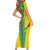 Mali Vulture Family Matching Short Sleeve Bodycon Dress and Hawaiian Shirt National Emblem Details & Traditional Patterns
