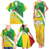 Mali Vulture Family Matching Tank Maxi Dress and Hawaiian Shirt National Emblem Details & Traditional Patterns