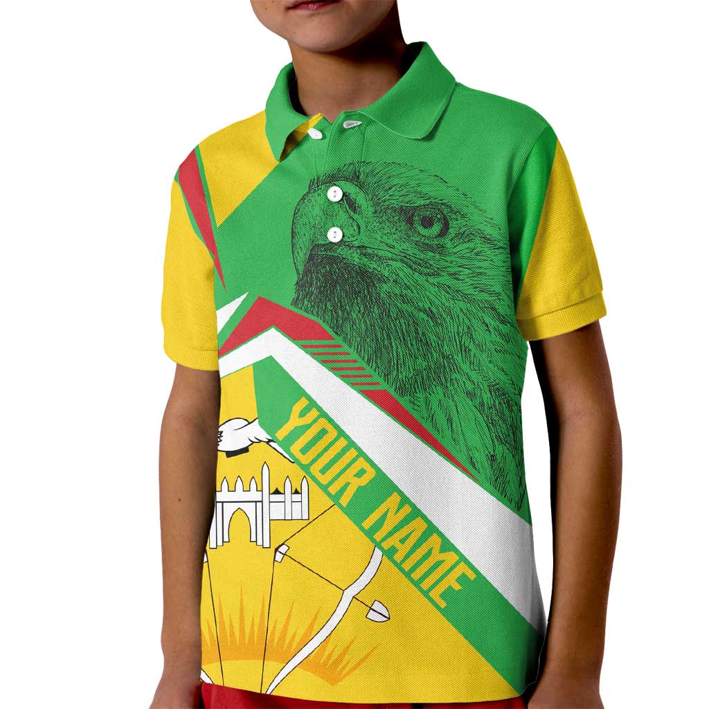 Mali Vulture Kid Polo Shirt National Emblem Details & Traditional Patterns