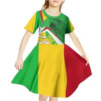 Mali Vulture Kid Short Sleeve Dress National Emblem Details & Traditional Patterns