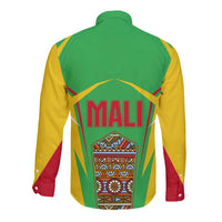 Mali Vulture Long Sleeve Button Shirt National Emblem Details & Traditional Patterns