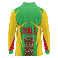 Mali Vulture Long Sleeve Polo Shirt National Emblem Details & Traditional Patterns