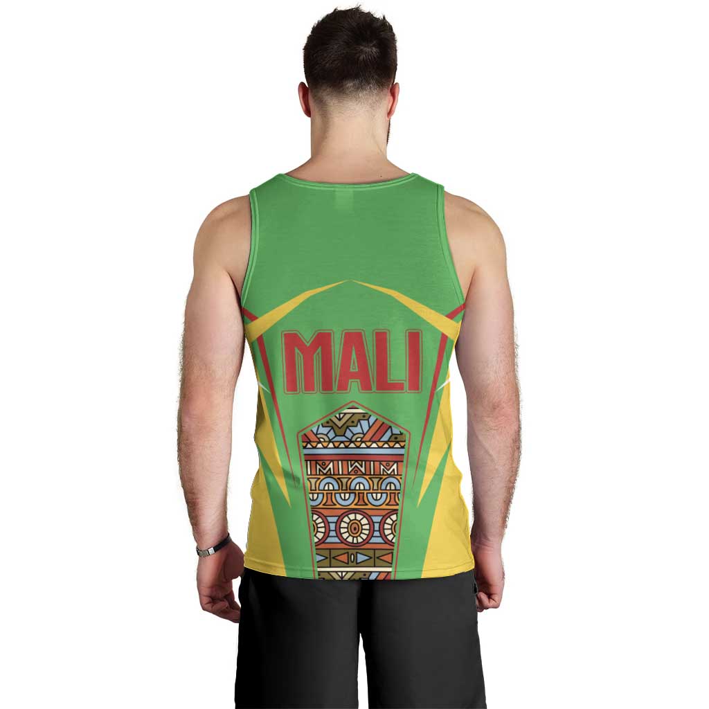 Mali Vulture Men Tank Top National Emblem Details & Traditional Patterns